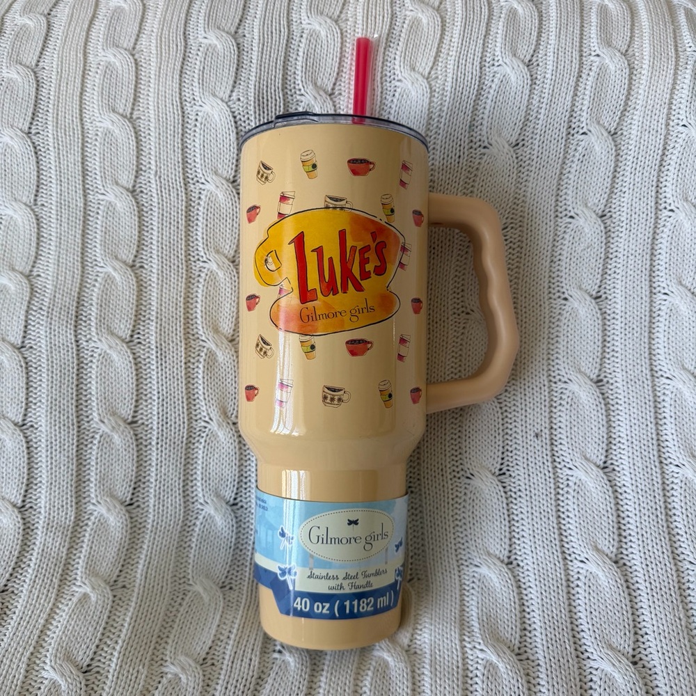 Gilmore Girls Tumbler 40 oz. Stainless Steel Cup NEW Lukes Water Jug Sipper Cute